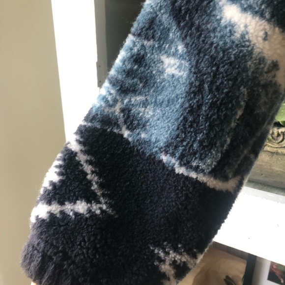 VINTAGE RENEGADE CLUB BLUE POLAR BEAR FLEECE ZIP UP COAT LARGE - Picture 5 of 8